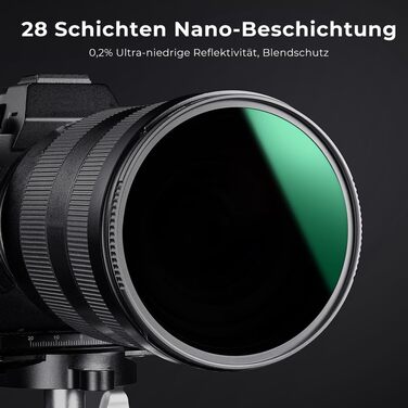 Фільтр ND1000 K&F Concept Nano-X 67mm - Графільтр, нейтральний, 10 ступенів затемнення