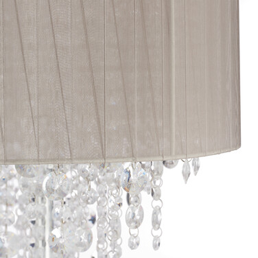 Relaxdays Standing Lamp Organza Crystal