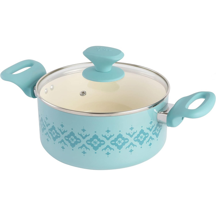 Набір кухонного посуду Spice by Tia Mowry 10 предметів, кераміка, антипригарне покриття, м'ятний колір