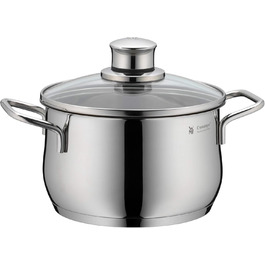 Каструля WMF Diadem Plus 16 см з кришкою, нержавіюча сталь, 2 л, для індукції, без покриття