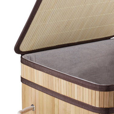 Relaxdays Foldable Bamboo Laundry Basket