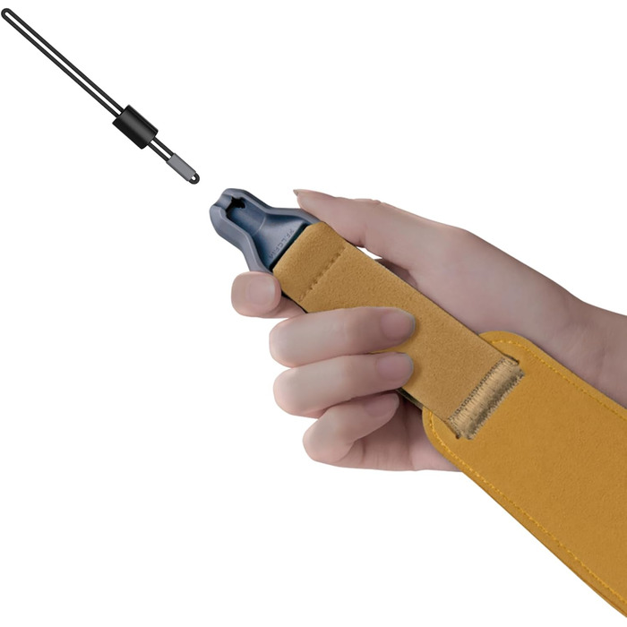 Магнітний ремінь для гітари, басу та укулеле ENYA – Швидке закриття, регулюється однією рукою, з імітацією шкіри (Жовтий)