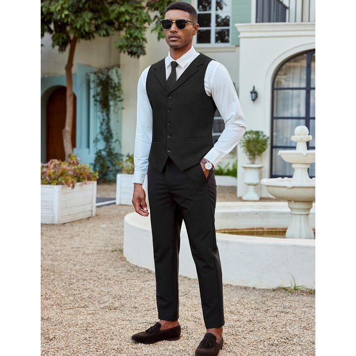 Жилет чоловічий COOFANDY, класичний крій, чорний (3XL)