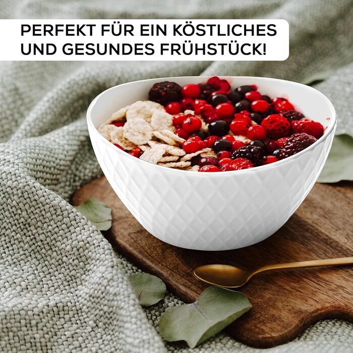 MIAMIO Набір посуду з 24 предметів з кераміки (6 персон) - посуд для обіду, сумісний з мийною машиною та мікрохвильовою піччю, Palmanova Kollection