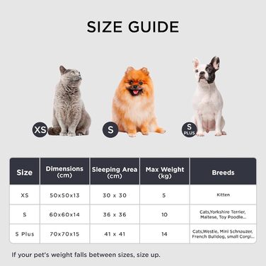 Кругле ліжко для котів та собак BEDSURE, Ø 50 см, плюшеве, кругле, темно-сіре. Підходить для котів та собак маленьких та середніх порід. Розміри: 50x50x13 см