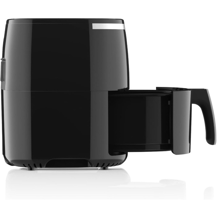 Аерофритюрниця VERTENZ Taste 50, 5 л, 1400 Вт, 8 програм, LED-екран, антипригарний кошик, без масла, чорна