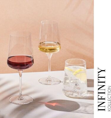 Кросне Келих для червоного вина | Набір 6 шт. | 500 мл | Infinity Collection | Без свинцю | Для дому, ресторану, прийомів
