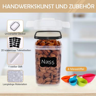 Контейнери для зберігання Caliyo з кришкою, герметичні, набір 16 шт. для продуктів харчування, BPA-Free