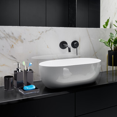 Relaxdays Bathroom Accessories Set, 4-piece