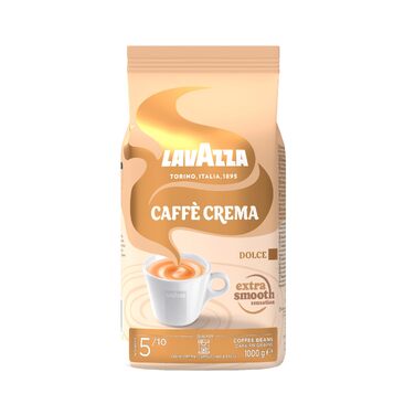 Кава в зернах Lavazza Caffè Crema Dolce, суміш арабіки та робусти, середній обсмаження, інтенсивність 5/10, 1 кг