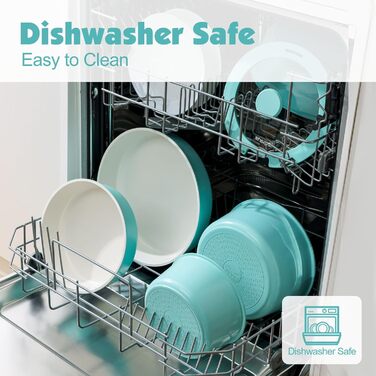 Набір каструль SENSARTE з керамічним покриттям, 17 предметів, антипригарне, для всіх плит, безпечне, можна мити в посудомийній машині, можна використовувати в духовці