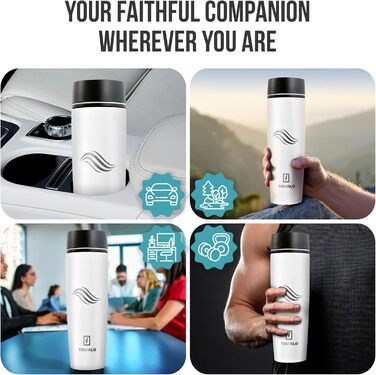 Термокружка Tavialo 460мл, пудрово-рожевий колір, нержавіюча сталь, з ізоляцією, для напоїв