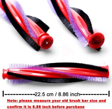 Main Brush + Filter for Dyson V6 Animal/Fluffy DC58 DC59 DC61 DC62 Replacement Parts Accessories, 225mm