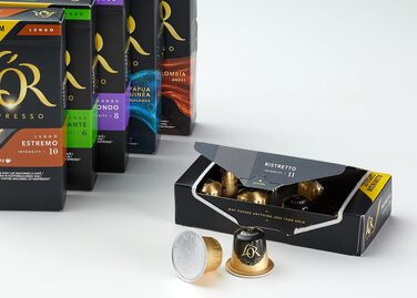 Кавові капсули L'OR для Nespresso, набір-асорті (Probierbox), 100 капсул (10 паків по 10 шт)