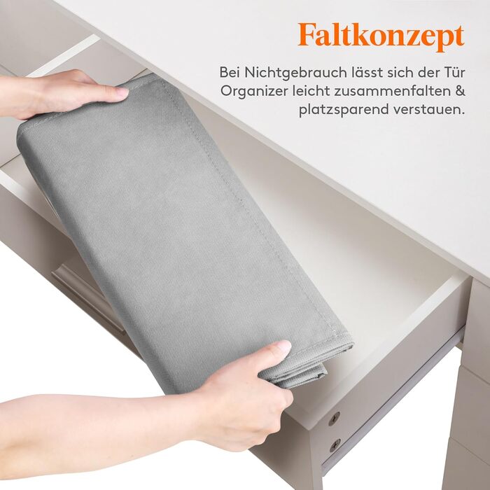 Органайзер для підвішування Lifewit Türorganizer з 5 полицями та 4 кишеньками, сірий, 20 кг