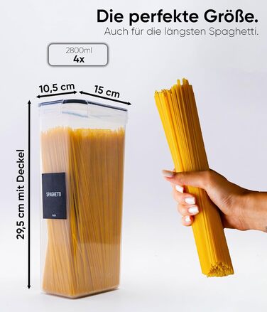 Набір контейнерів для зберігання Deco haus® 24 шт. з кришкою, герметичні - для кухні, продуктів, організації - для борошна, макаронів, мюслі