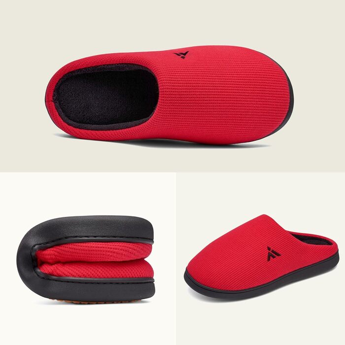 Тапочки зимові Mishansha для чоловіків та жінок, м'які, зручні, з пам'яттю, розмір 36-48 (EU), червоні