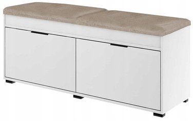 Обувниця з сидінням MG Meble Grzybek, 100 x 50 x 37 см, біла