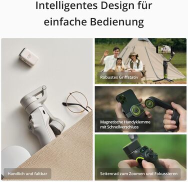 Стабілізатор DJI Osmo Mobile 6 для iPhone/Android, 3-осьовий, з розсувним штативом, трекінг об'єкта, портативний, для зйомки відео, YouTube, TikTok (Сірий, з мікрофоном DJI Mic Mini)