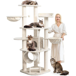 Кігтеточка для котів HAPPYPET Parker XXL, 171 см, кремовий колір