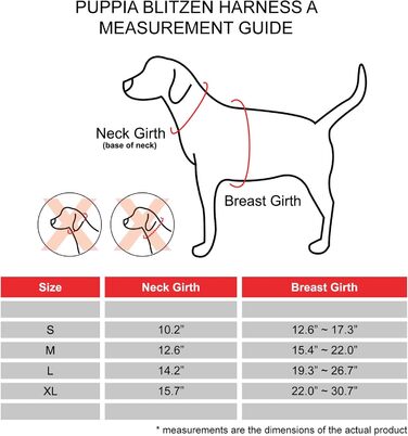 Шлейка для собак Puppia Blitzen - м'яка шлейка для собак на Різдво, червона, розмір M