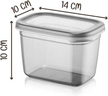 Герметичні контейнери для зберігання їжі Peggy 12 шт. по 800 мл, BPA-Free, для круп, цукру, борошна та інших продуктів