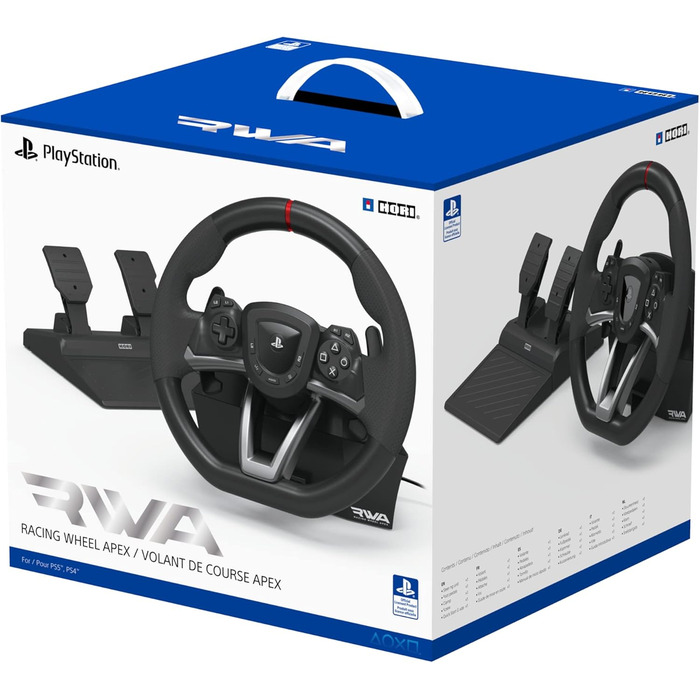 HORI RWA Racing Wheel Apex для PS5, PS4 та PC - офіційно ліцензований аксесуар Sony