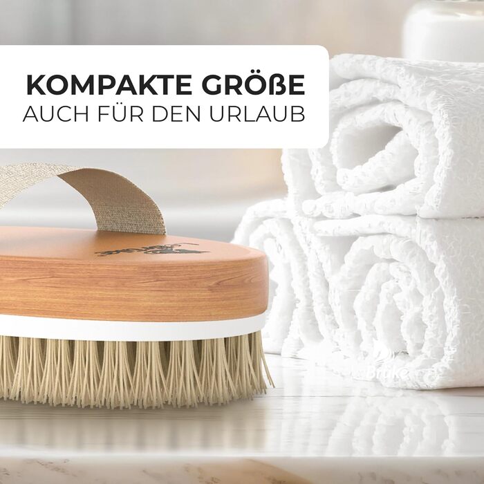 Щітка для сухого скрабу Lebrüke® для душу з сумкою - для видалення відмерлої шкіри. Пелінг-щітка для тіла.