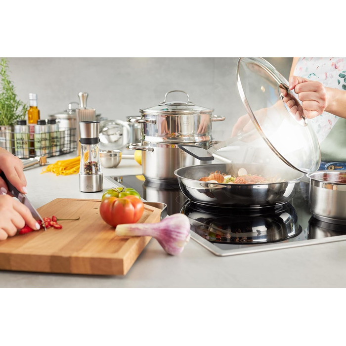 Сковорода RÖSLE ELEGANCE 24 см з антипригарним покриттям ProPlex, нержавіюча сталь 18/10, індукційне дно, для плити та духовки