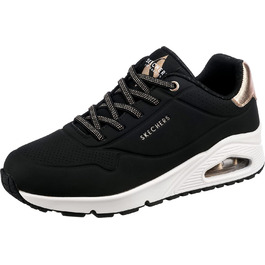 Кросівки Skechers UNO Shimmer Away для жінок, чорний колір, розмір 39 EU, матеріал Durabuck