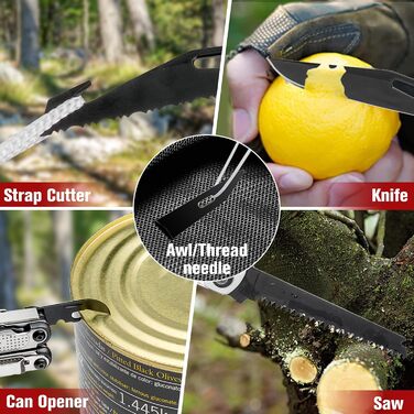 BIBURY Multitool Pliers, Stainless Steel Multi Tool with Improved Wire Cutter & Screw Driver, Folding Self-Locking Multitools with Nylon Pouch for Camping, Hiking, Survival, Gift for Men, Dad