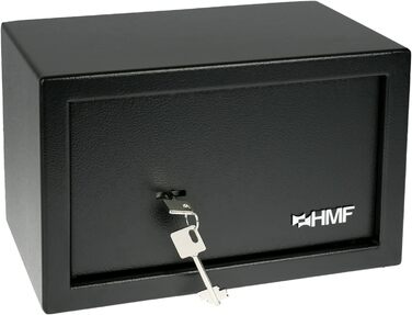 Меблевий сейф HMF 49200-02 Safe Tresor з ключем, чорний, 31x20x20 см