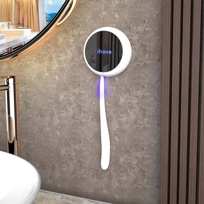 IHave UV Toothbrush Sanitizer and Holder – UV & Heated Drying, Wall-Mounted Toothbrush Holders, Travel Toothbrush Cleaner & Toothbrush Covers, Stylish Bathroom Decoration & (Improved Whitening)