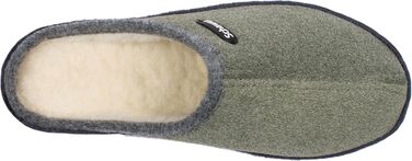 Домашні тапочки Schawos Lisa з ворсу для жінок, теплі, з підкладкою з шерсті, супінатор, неслизька підошва (37 EU, Зелений 10w)