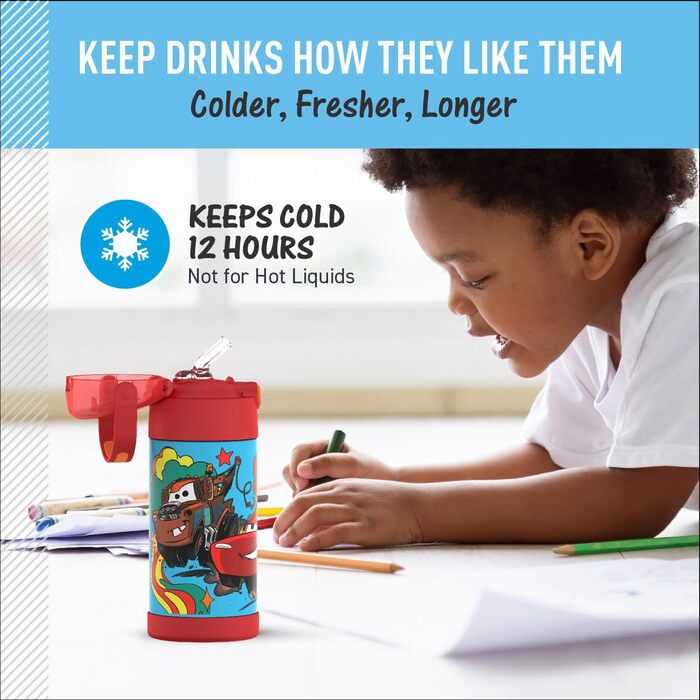 Термос Thermos Funtainer 340 мл, фіолетовий/блакитно-зелений, 12 oz