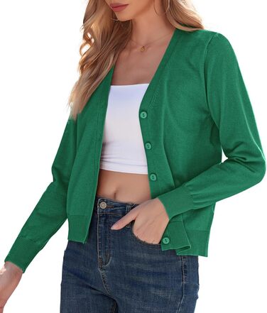 Кардиган жіночий Grecerelle, в'язаний, елегантний, темно-зелений (S)