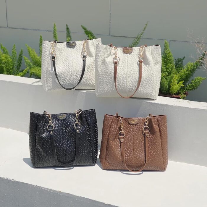 Сумка жіноча Unisoul Shopper - елегантна сумка через плече з екошкіри для офісу та подорожей, чорна