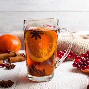 Набір склянок KROSNO Alex 4 шт. 400 мл (кава, чай, лате) - оригінальний дизайн, сумісність з посудомийною машиною