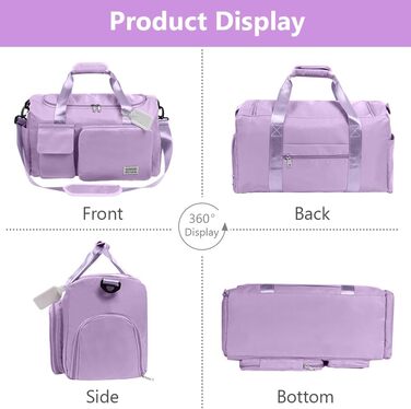 Спортивна сумка Flintronic 35L: водонепроникна дорожня сумка-валіза для чоловіків та жінок (з біркою) - блакитна (#6 Llia)