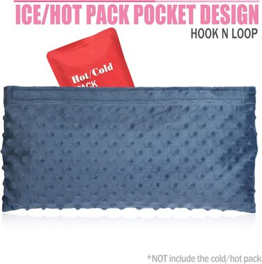 Hysterectomy Seat Belt Pillow, Hysterectomy Recovery, a Must-Have After Surgery, Belly Pillow with Ice/Heat Pack for Tummy Tuck, C-Section Recovery, Gifts, Minky Dot Denim Blue