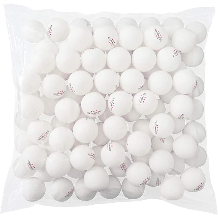 100PCS 3-Star Table Tennis Balls - Professional ABS Resin Ping Pong Balls for Training, Clubs, Adults & Kids