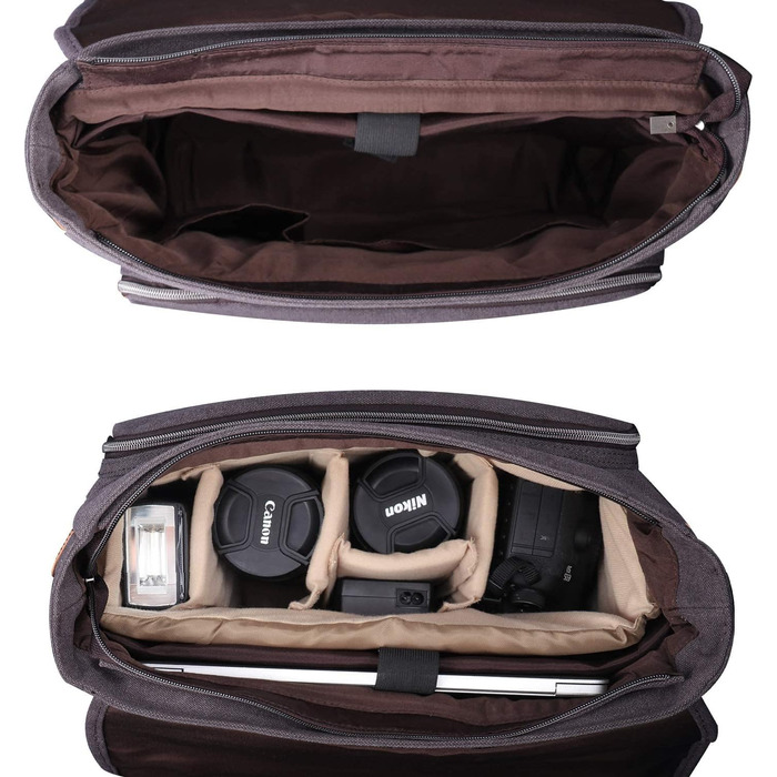 Сумка для камери Estarer: водонепроникна, для DSLR/SLR, 15.6 дюймів, сіра