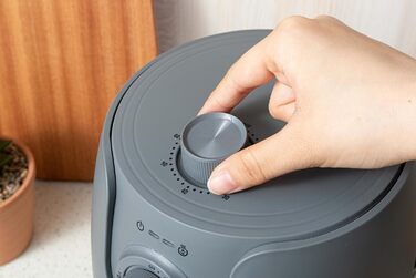 Фритюрниця без олії Mini 1.8L з таймером та підігрівом - 1200 Вт (Сірий)