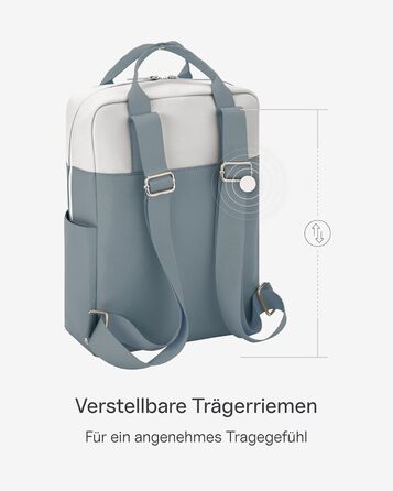 Kapten & Son Bergen Rucksack | Rucksack for Women & Men | Daypack | Carry-on Rucksack, Daypack | Water-resistant (Medium 11 L, Steel Blue Sprinkled)