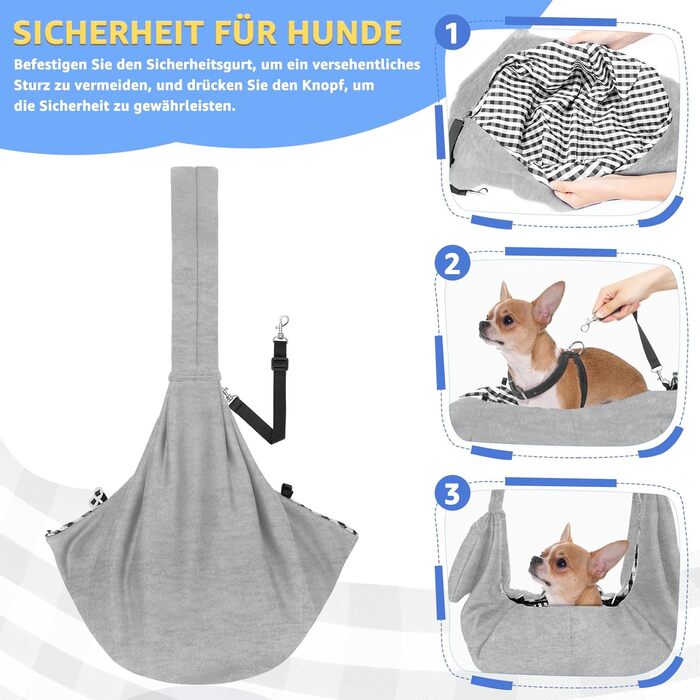 Сумка-переноска для собак SlowTon, сіра, для собак вагою 2,7-5,4 кг