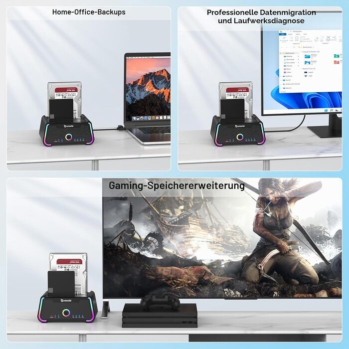 Док-станція для жорстких дисків USB-C Dual Bay для 2.5