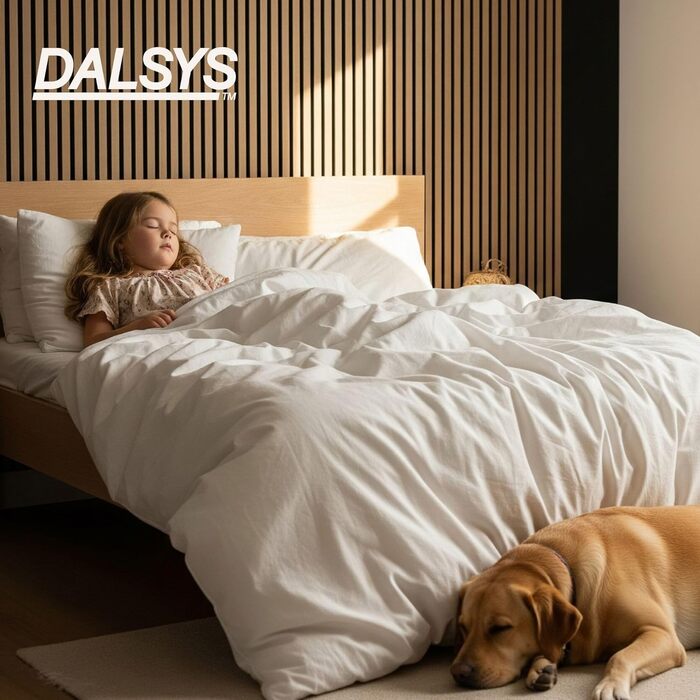 Акустичні панелі з дерева для стін 60x60 см, набір 4 шт, шумоізоляційні стінові панелі з ламелями для покращення акустики приміщення, колір світлий дуб