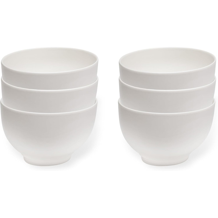 Набір мисок Villeroy & Boch Vivo Basic White на 6 персон, преміум порцеляна, для супу, салату, мюслі, білий, підходить для мікрохвильової печі та посудомийної машини
