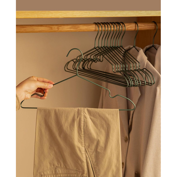 20-Piece Set of High-End Titanium Gray Aluminum Hangers, 41cm Ultra-Smooth Hangers, Durable Metal Hangers, Aluminum Alloy Hangers, Clothes Rack