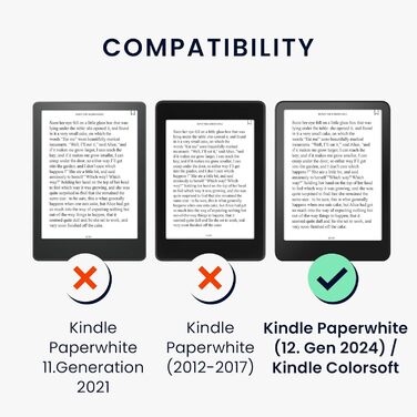 Чохол-книжка kwmobile для Amazon Kindle Paperwhite (2024)/Colorsoft: Захисний чохол з квітковим дизайном, магнітний замок, блакитно-червоно-білий колір, Magnolien Taupe Weiß, Blaugrau